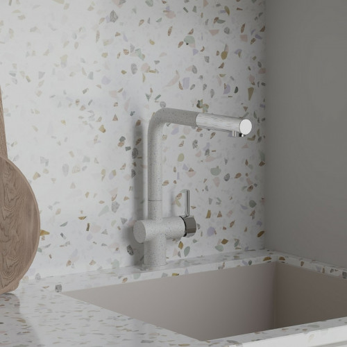 Смеситель для кухни Paini Cox HD90566CR1KM Белый матовый Хром