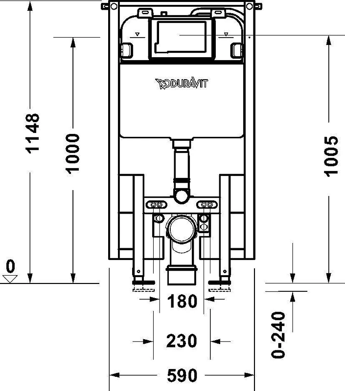 Инсталляция для унитаза Duravit DuraSystem WD1039000060 без клавиши смыва