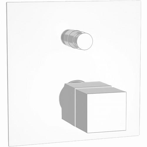 Смеситель для душа Remer Qubica Thermo QT09KBBO с термостатом Белый матовый латунь встраиваемый