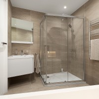 Зеркало Ravak 10° 55 L X000001070 угловое Белый глянец стекло