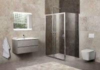 Душевой уголок BelBagno Unique 125х100 UNIQUE-AH-1-110/125-100-C-Cr профиль Хром стекло прозрачное