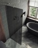 Душевая перегородка Maybah Glass MGD-704-5у 690x1950 в узком профиле Хром матовый стекло графитовое матовое