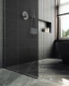 Душевая перегородка Maybah Glass MGD-704-5у 690x1950 в узком профиле Хром матовый стекло графитовое матовое