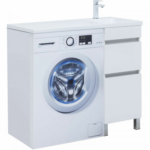 Тумба под раковину Aquanet Вега 100 329122 Белый глянец МДФ / ЛДСП