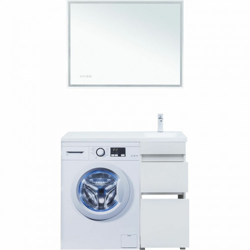 Тумба под раковину Aquanet Вега 100 329122 Белый глянец МДФ / ЛДСП