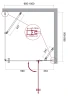 Душевой уголок BelBagno Kraft 100х90 KRAFT-AH-12-100/90-C-Cr-R профиль Хром стекло прозрачное