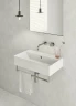 Раковина GSI Kube X 60 9454011 Белая фаянс подвесная, накладная