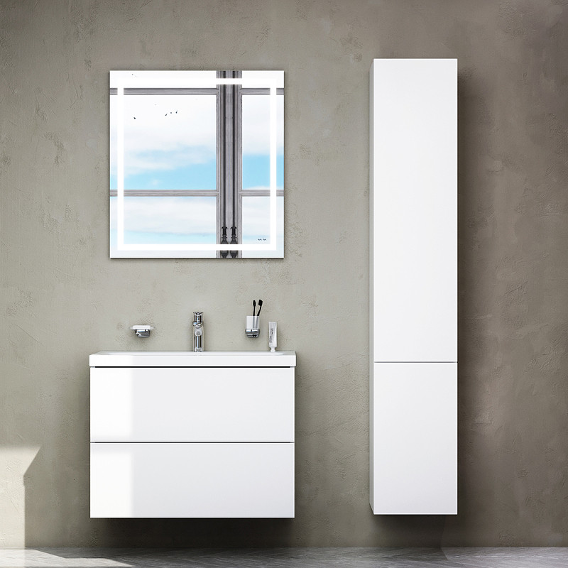 Тумба под раковину AM.PM Gem 75 2 M90FHX07522WG подвесная Белая МДФ / ЛДСП