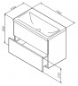 Тумба под раковину AM.PM Gem 75 2 M90FHX07522WG подвесная Белая МДФ / ЛДСП