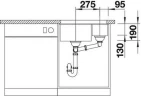Кухонная мойка Blanco Subline 340/160-U R 523567 Кофе искусственный камень (литьевой мрамор) встраиваемый