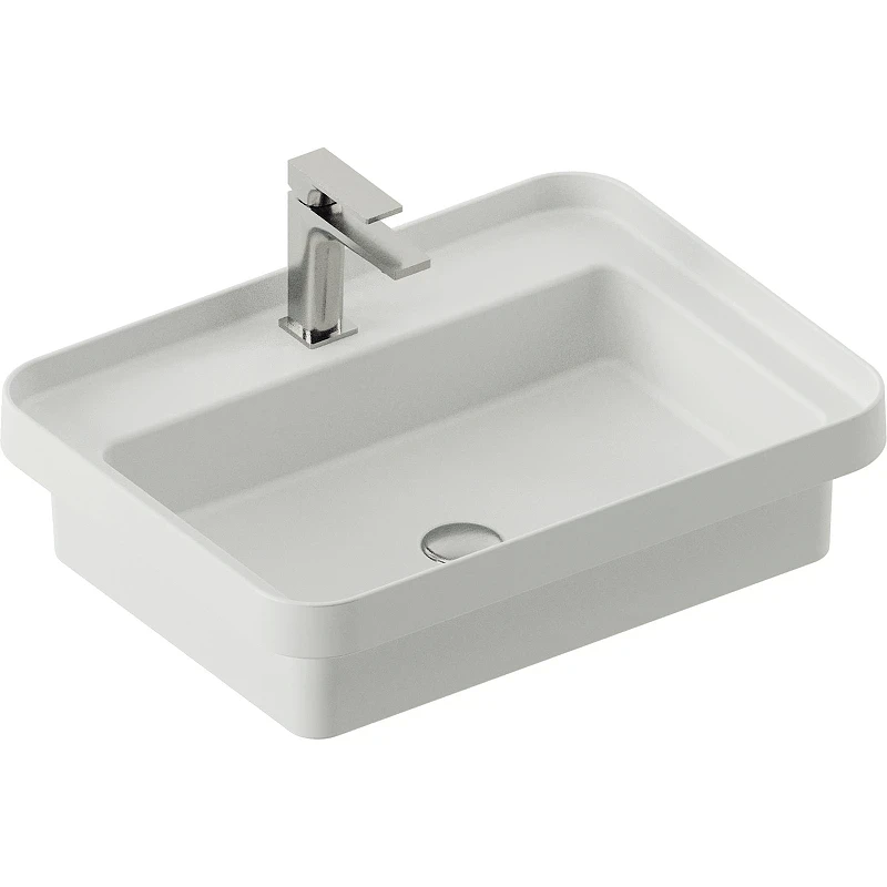 Раковина Artceram Fuori 60 TFL034 01 00 Белая фарфор полувстраиваемая