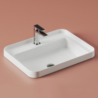 Раковина Artceram Fuori 60 TFL034 01 00 Белая фарфор полувстраиваемая