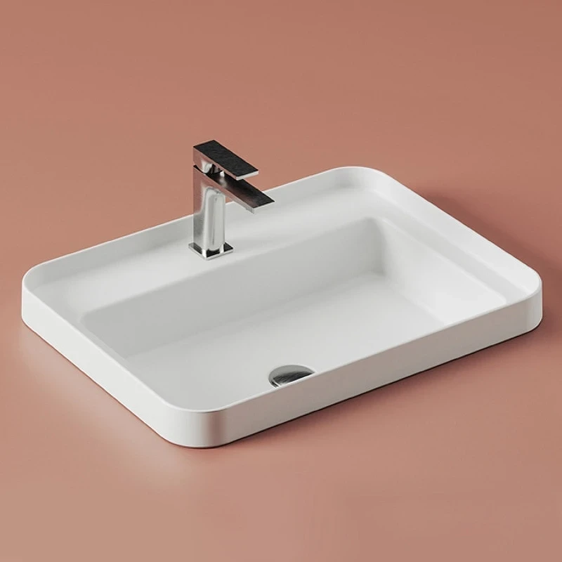 Раковина Artceram Fuori 60 TFL034 01 00 Белая фарфор полувстраиваемая