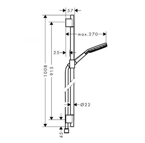 Душевой гарнитур Hansgrohe Alive Select S 24603000 цвет Хром