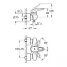 Смеситель для душа Grohe Eurostyle 33590003 Хром латунь на стену