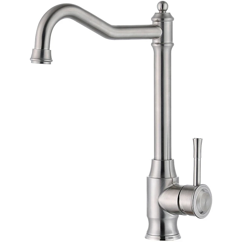 Смеситель для кухни ZorG Steel Hammer SH 5208 INOX Нержавеющая сталь нержавеющая сталь на столешницу