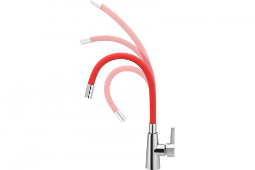 Смеситель для кухни Ekko E4205-E58 цвет Хром Красный