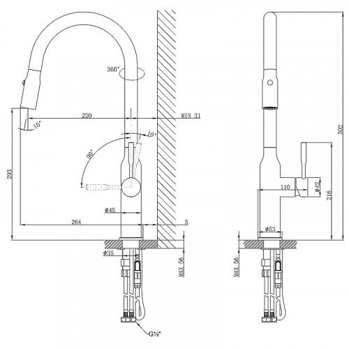 Смеситель для кухни Lemark Expert LM5086S цвет Сталь