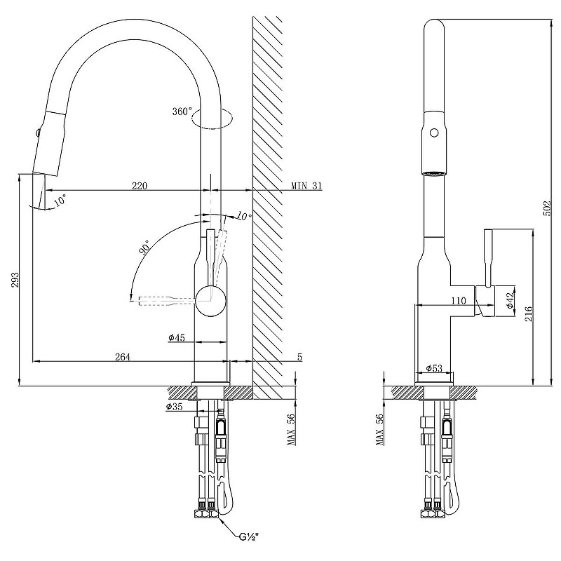 Смеситель для кухни Lemark Expert LM5086S цвет Сталь
