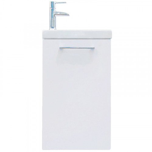 Тумба под раковину 1MarKa Ноктюрн 40П Белый глянец МДФ / ЛДСП