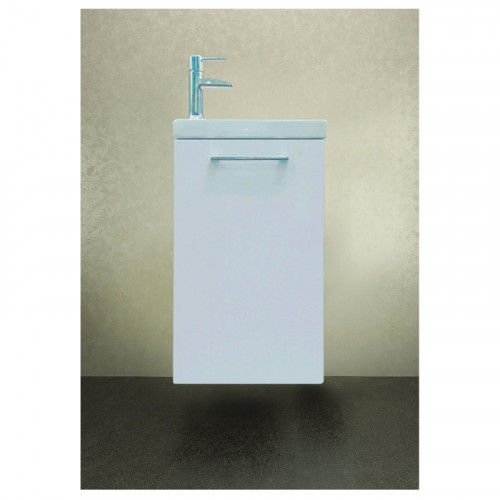 Тумба под раковину 1MarKa Ноктюрн 40П Белый глянец МДФ / ЛДСП