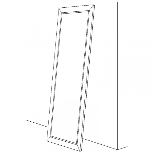 Зеркало Evoform Exclusive Floor 202х112 BY 6188 с фацетом в багетной раме - Серебряная кольчуга 88 мм стекло