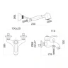 Смеситель для ванны Webert Aurora AU850101015(153) цвет Хром