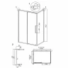 Душевой уголок Grossman Cosmo 120х70 120.K33.02.1270.21.00 профиль Черный матовый стекло прозрачное