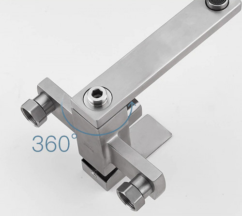 Смеситель для ванны Frap H802 F32802 универсальный Нержавеющая сталь нержавеющая сталь на стену