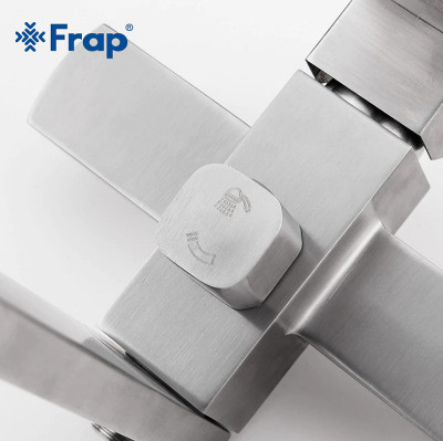Смеситель для ванны Frap H802 F32802 универсальный Нержавеющая сталь нержавеющая сталь на стену
