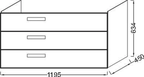 Тумба под раковину Jacob Delafon Rythmik 120 EB1311-E70 подвесная цвет Арлингтонский дуб