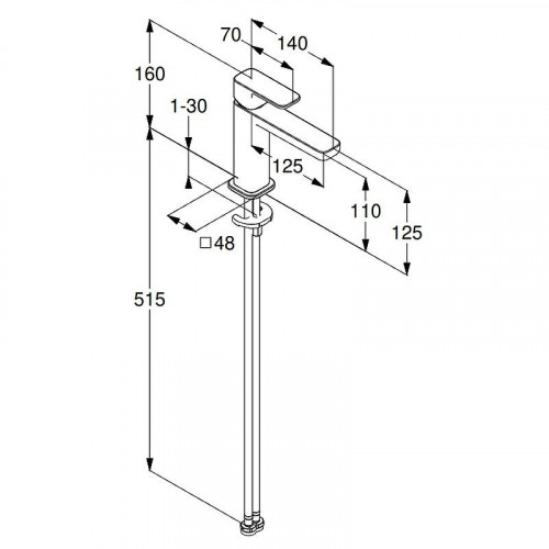 Смеситель для раковины Kludi Renon 422820575 Хром латунь