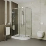 Душевой уголок Grossman Classic 120х80 L GR-9120L профиль Хром стекло прозрачное