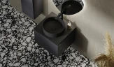 Тумба под раковину Jorno Stone 60 Stn.01.60/P/A/JR подвесная Антрацит МДФ / ЛДСП