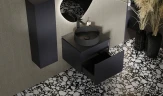 Тумба под раковину Jorno Stone 60 Stn.01.60/P/A/JR подвесная Антрацит МДФ / ЛДСП