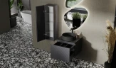 Тумба под раковину Jorno Stone 60 Stn.01.60/P/A/JR подвесная Антрацит МДФ / ЛДСП