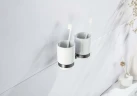 Стакан для зубных щеток Aquatek Бетта AQ4617BGM двойной цвет Оружейная сталь
