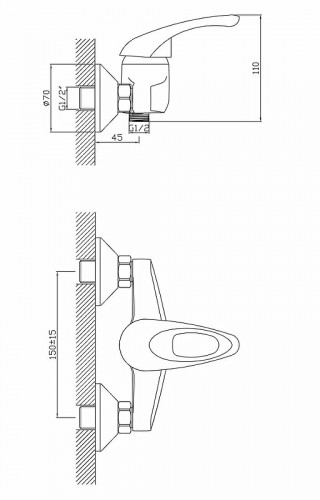 Смеситель для душа Viko V-6907 Хром
