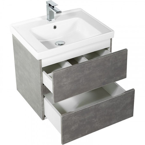 Тумба под раковину Art&amp;Max AM-Techno-600-2C-SO-FC305 подвесная Айс Какао МДФ / ЛДСП