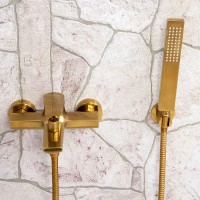 Смеситель для ванны WasserKRAFT Aisch 5501 Золото матовое латунь на стену