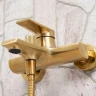 Смеситель для ванны WasserKRAFT Aisch 5501 Золото матовое латунь на стену