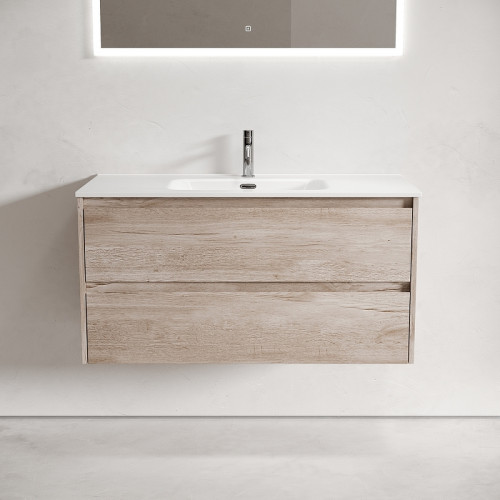 Тумба под раковину Sancos Libra 100 LB100EG подвесная Дуб галифакс натуральный МДФ / ЛДСП