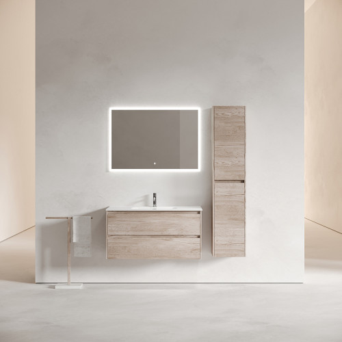 Тумба под раковину Sancos Libra 100 LB100EG подвесная Дуб галифакс натуральный МДФ / ЛДСП