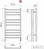 Электрический полотенцесушитель Terminus Ватикан П10 500х1000 4670078578570 цвет Белый матовый