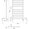 Электрический полотенцесушитель Domoterm Куба П10 500x1000 EK R Хром нержавеющая сталь