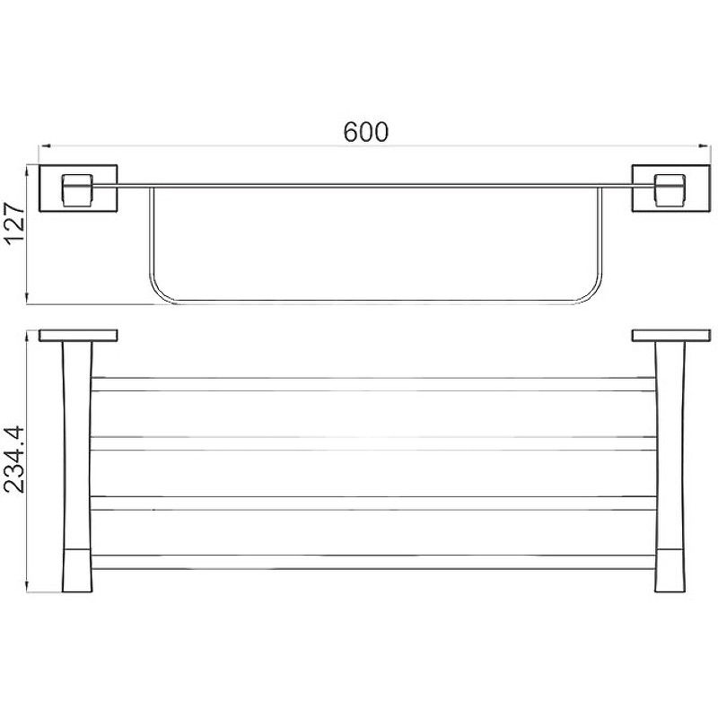 Полка для полотенец Gappo G0724 Хром