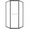 Душевой уголок Timo TTSS-100/03C-8L 1000x1000x2000 T35L раздвижной профиль Черный стекло прозрачное