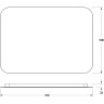 Зеркало Defesto Opti 70x50 DF 2814RH с подсветкой 21W-3000К/ИК - выключатель/Теплый белый свет