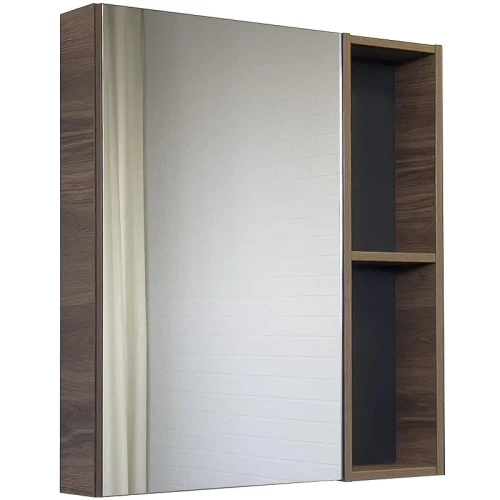 Зеркальный шкаф Comforty Дуэт 75 00-00017204 Дуб темно-коричневый