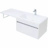 Тумба с раковиной Aquanet Токио 130 R 239218 подвесная Белая МДФ / ЛДСП